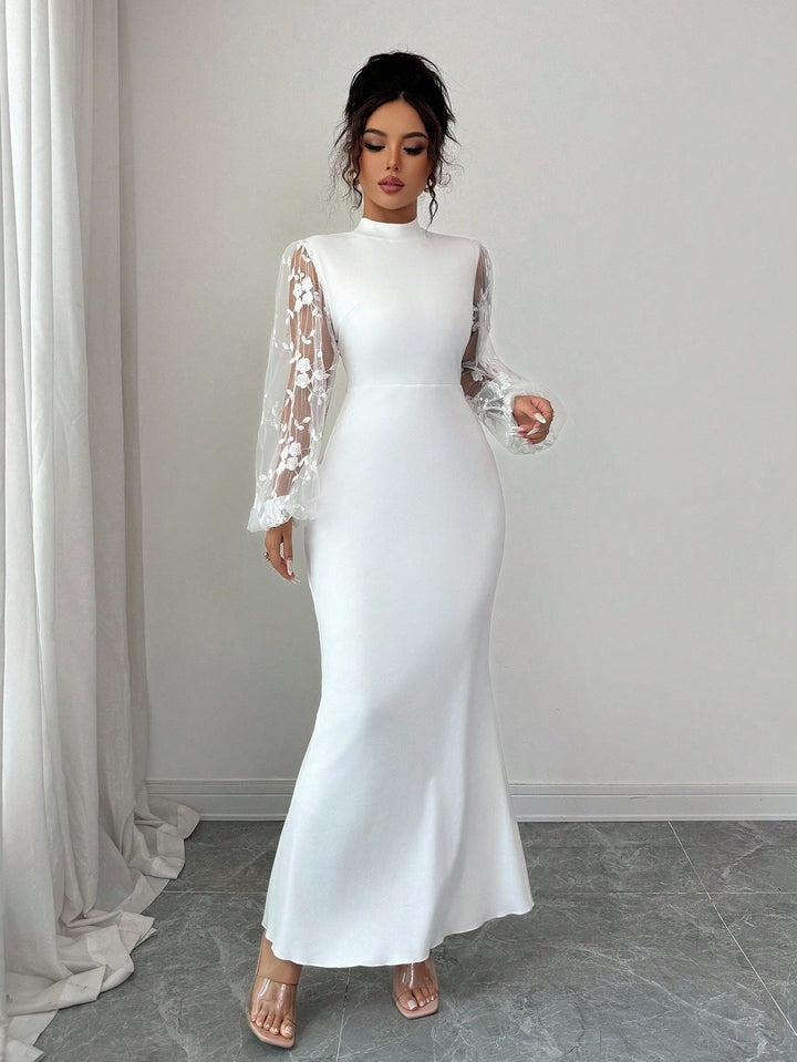 Rochie maxi SHEIN, alb