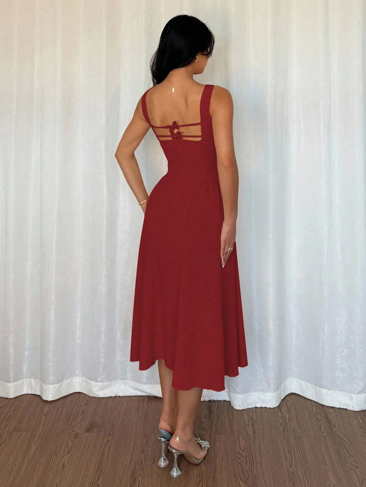 Shein maxi ruha, piros
