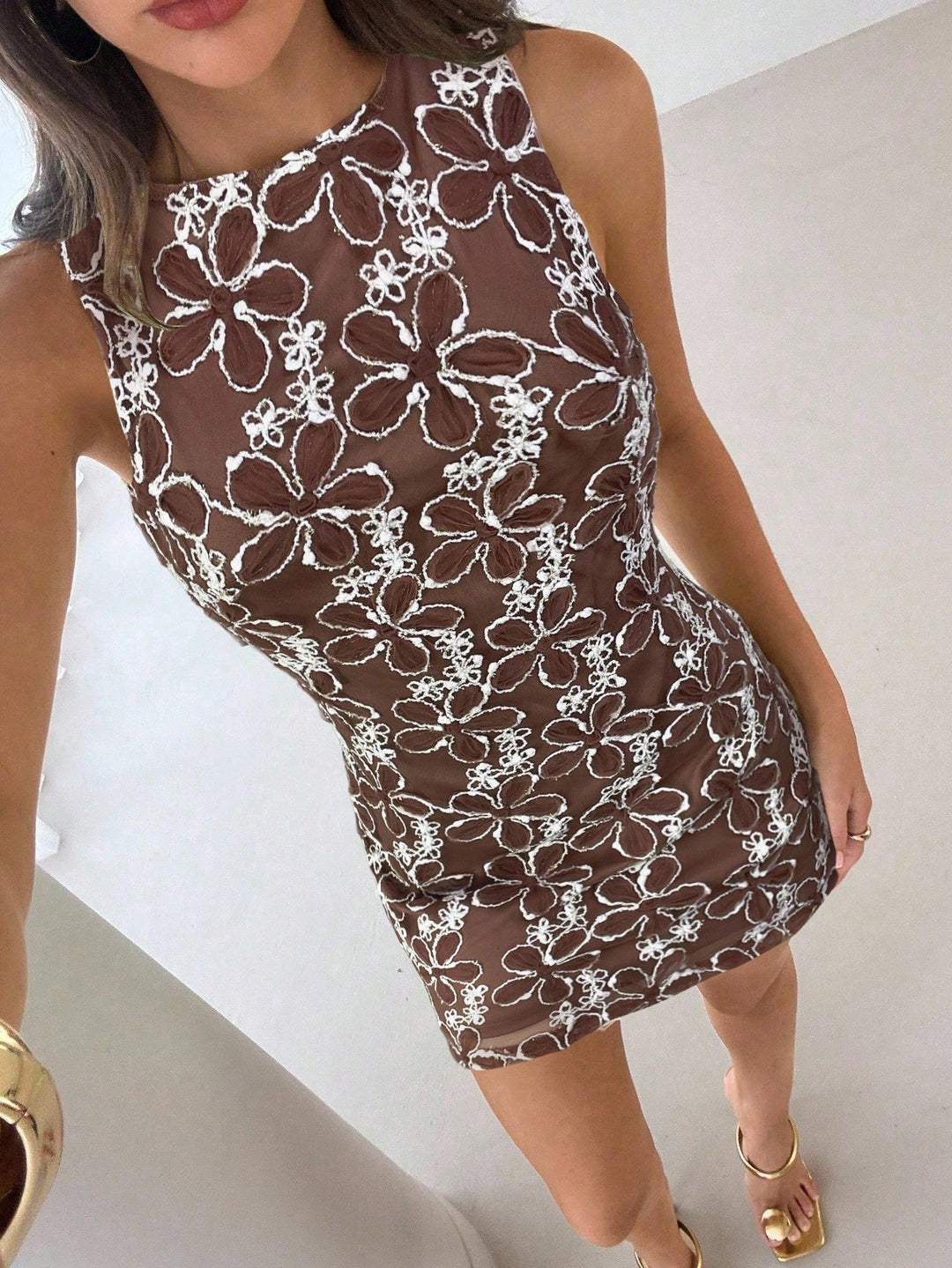 Rochie mini SHEIN, maro