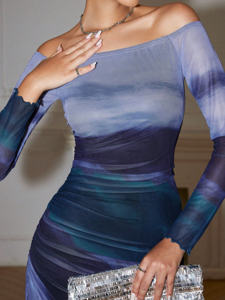 Rochie maxi SHEIN, albastru