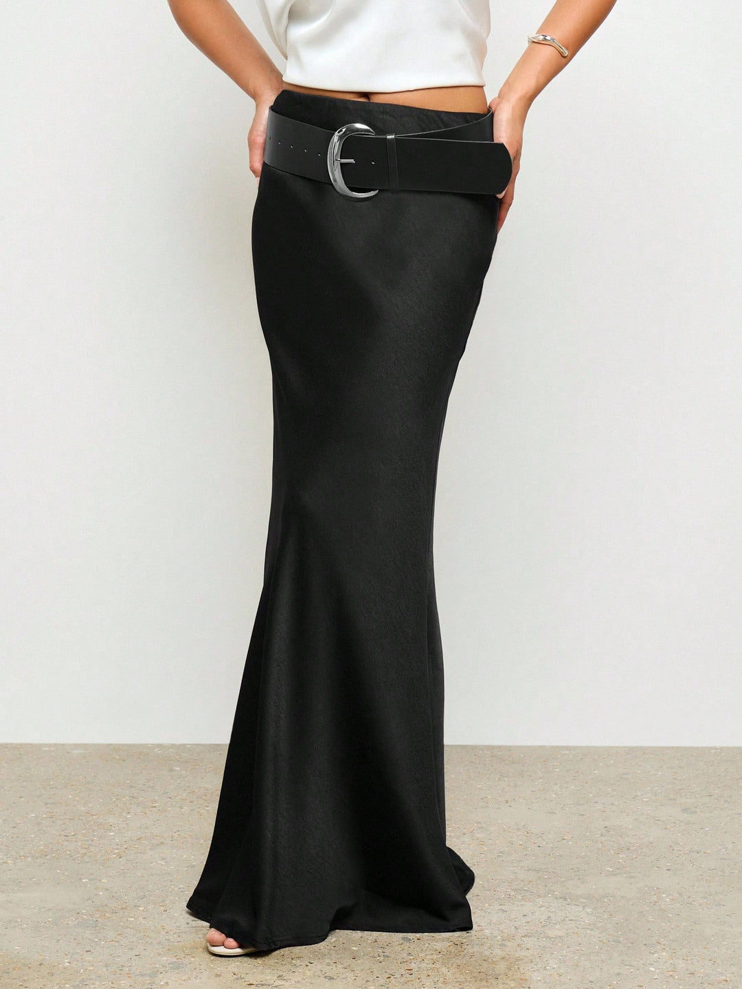 SHEIN Maxi szoknya, fekete