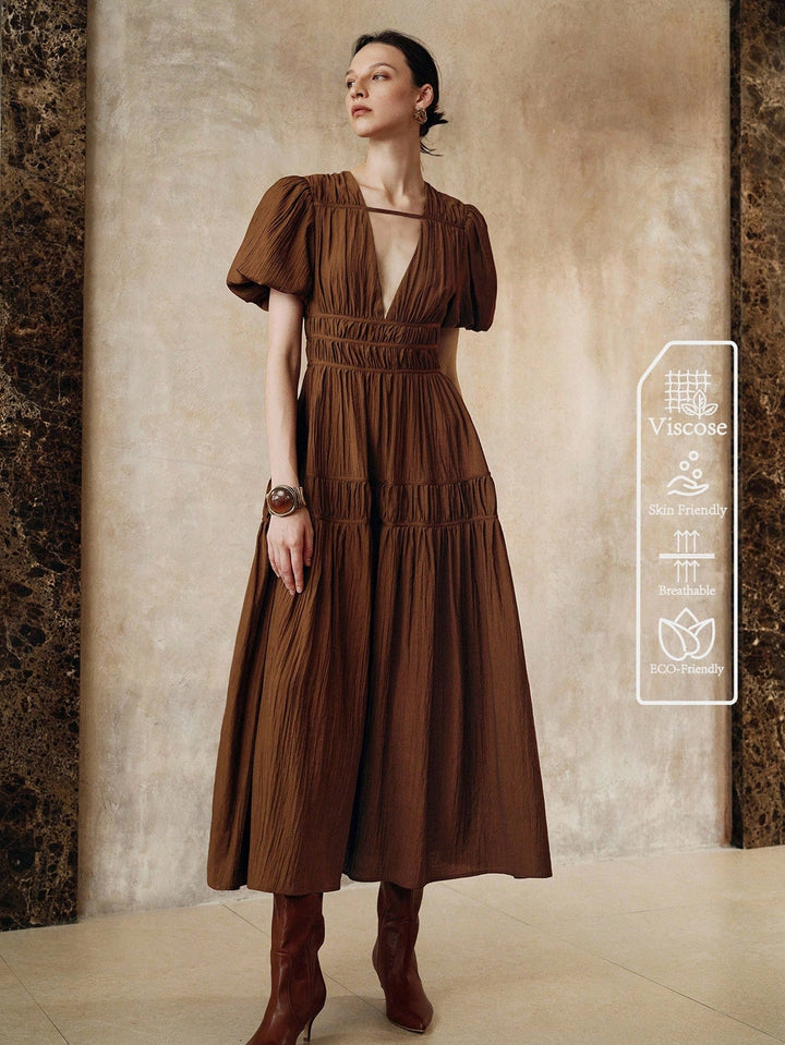 Rochie maxi SHEIN, maro