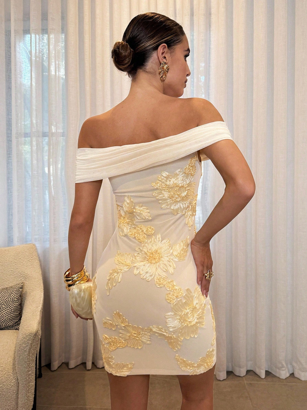 Rochie scurtă SHEIN, bej