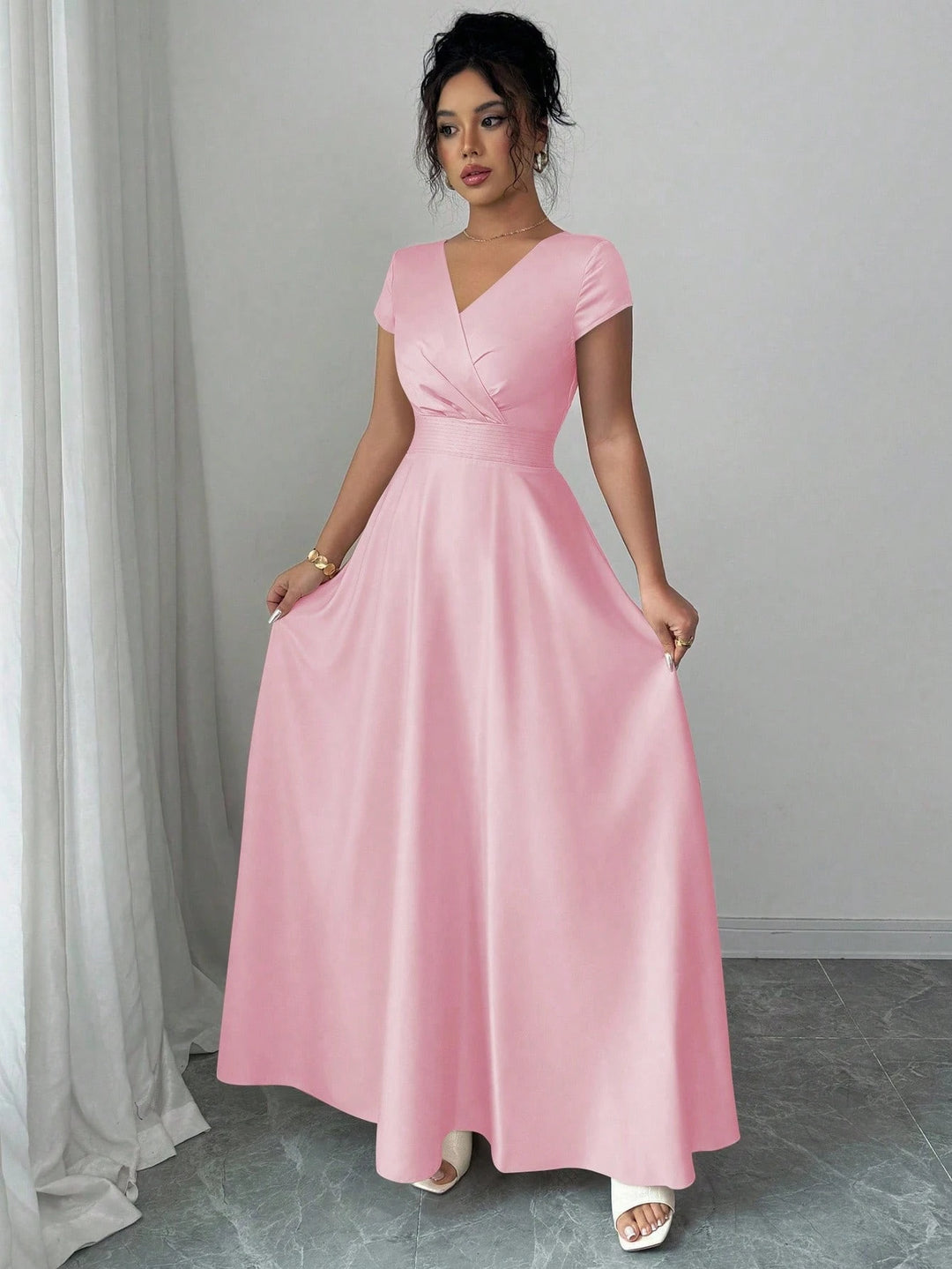 Rochie maxi SHEIN, roz