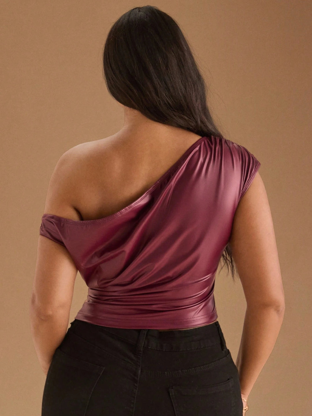 Top Shein Cure+, vișiniu