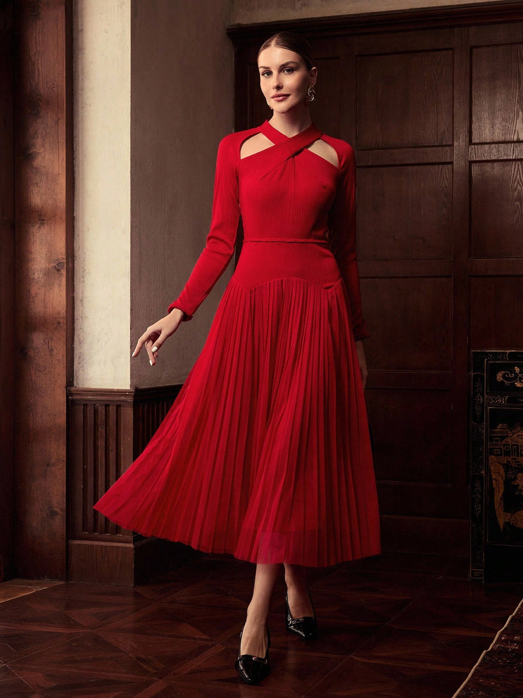Rochie maxi SHEIN, roșu