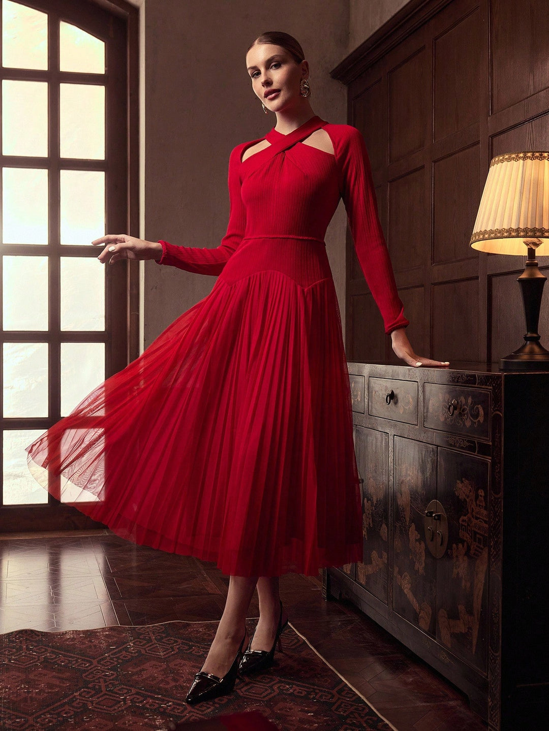 Rochie maxi SHEIN, roșu
