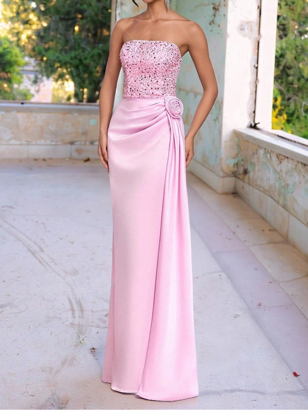 Rochie de ocazie Shein, roz