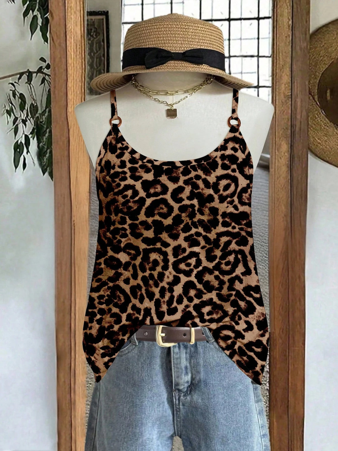 Shein Curve+ top, barna