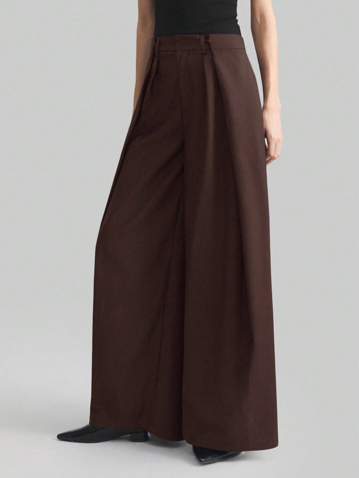 Pantaloni SHEIN, maro