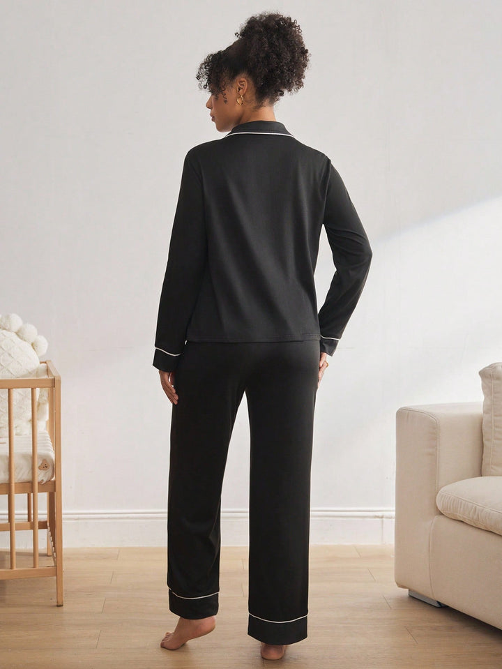 Compleu pijamale  SHEIN, negru