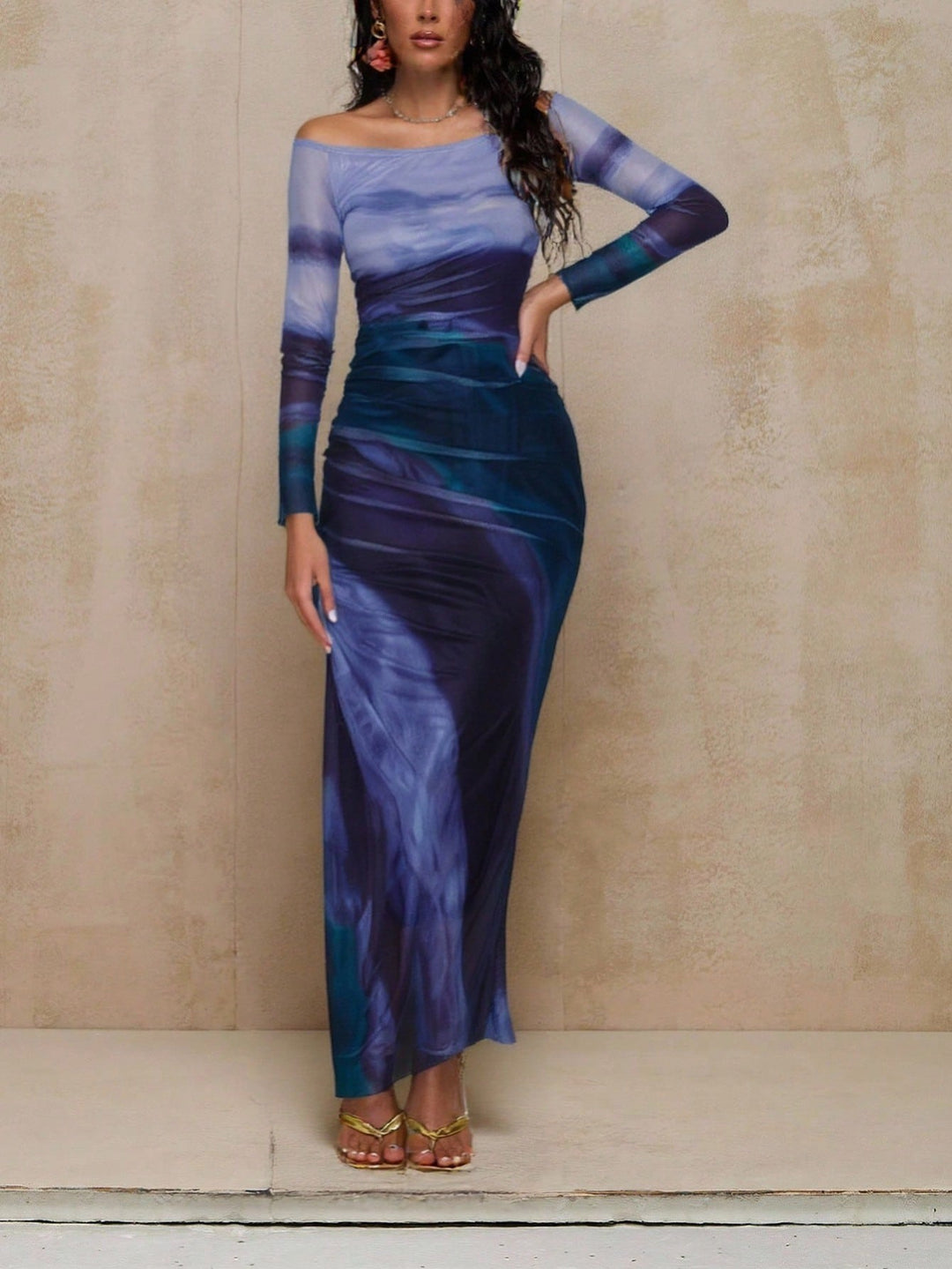 Rochie maxi SHEIN, albastru