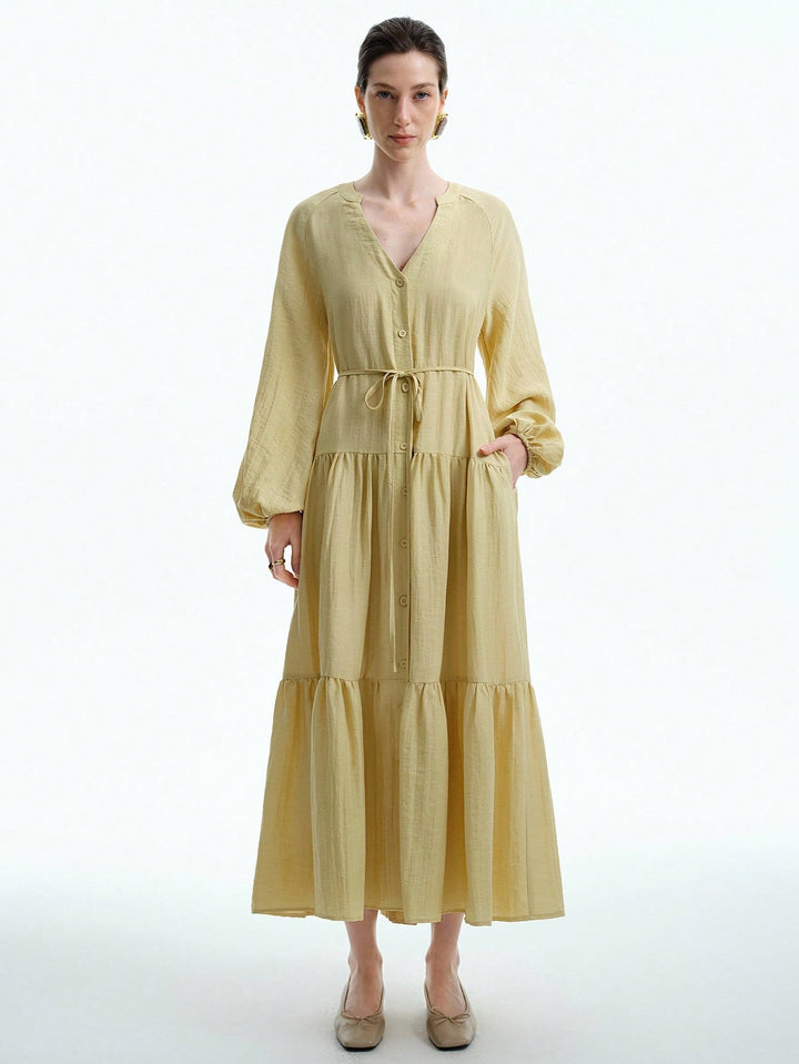 Rochie maxi SHEIN, bej