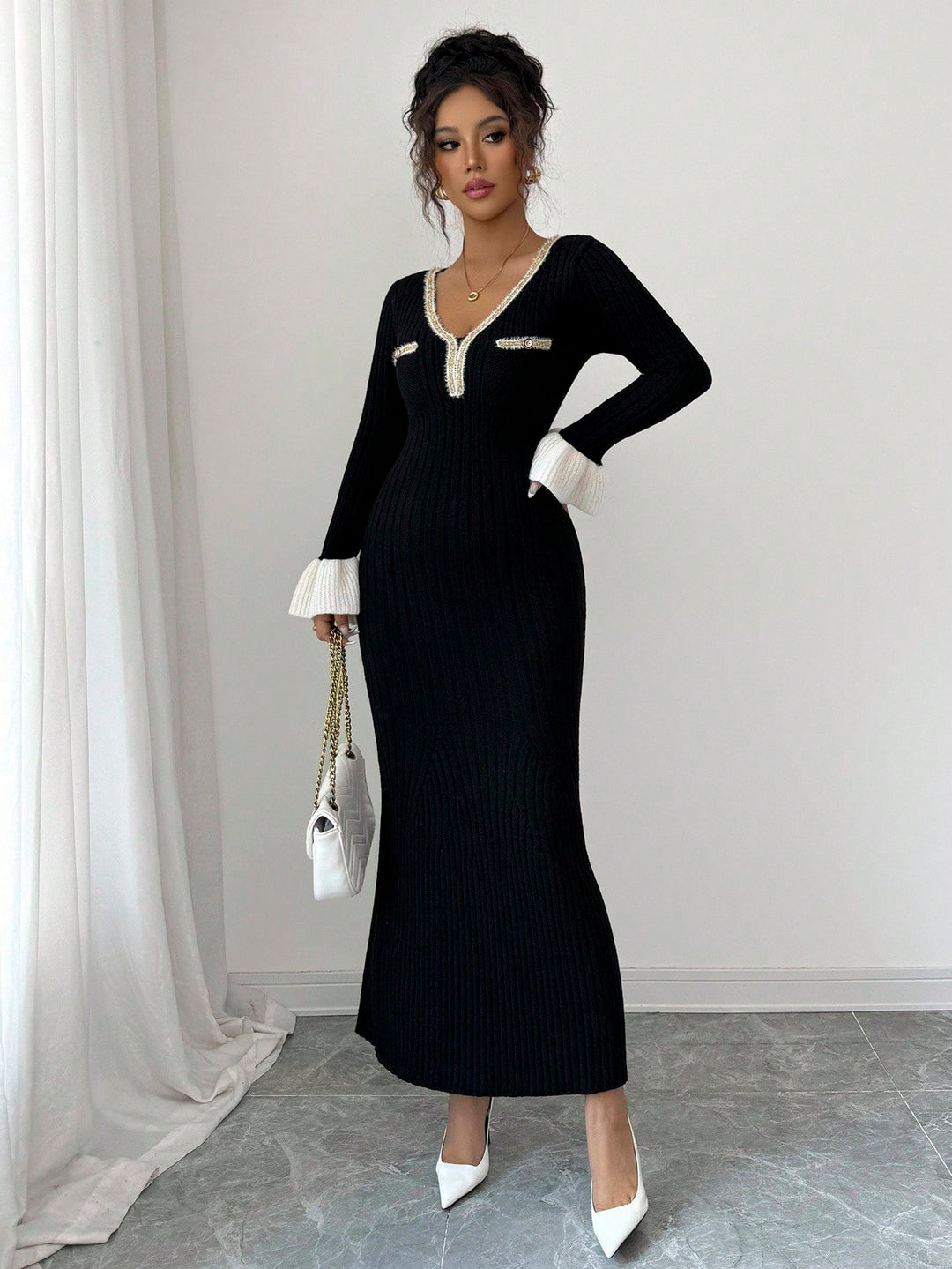 Rochie maxi SHEIN, negru