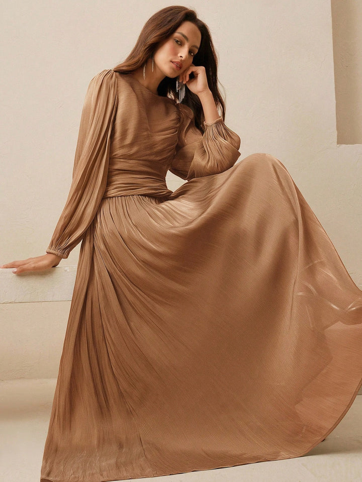 SHEIN maxi ruha, barna