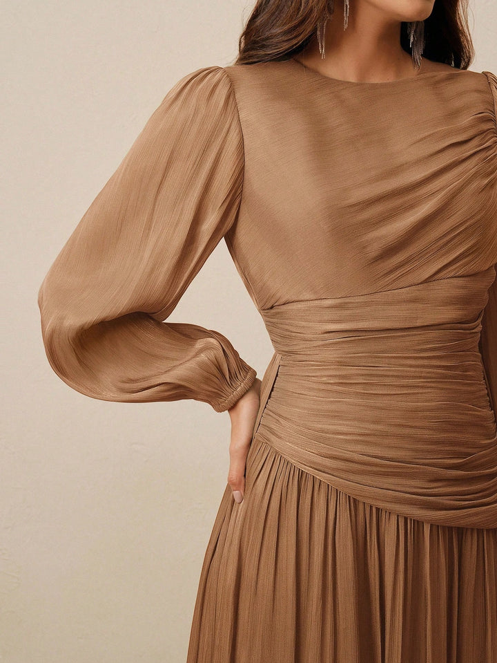 SHEIN maxi ruha, barna