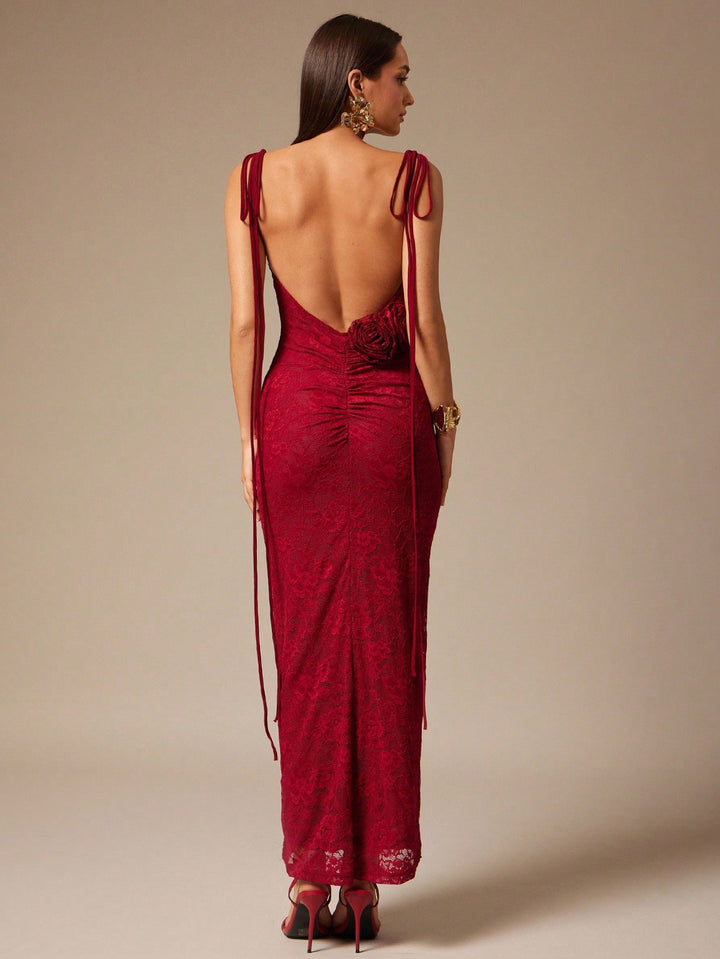 SHEIN maxi ruha, piros