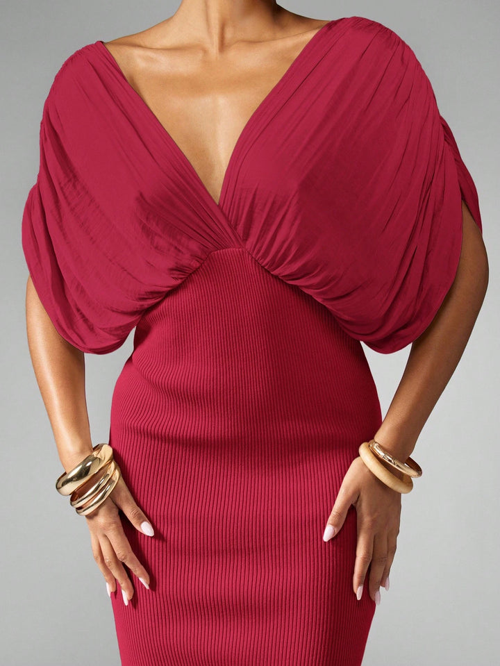 Rochie midi Missguided by Shein, vișiniu