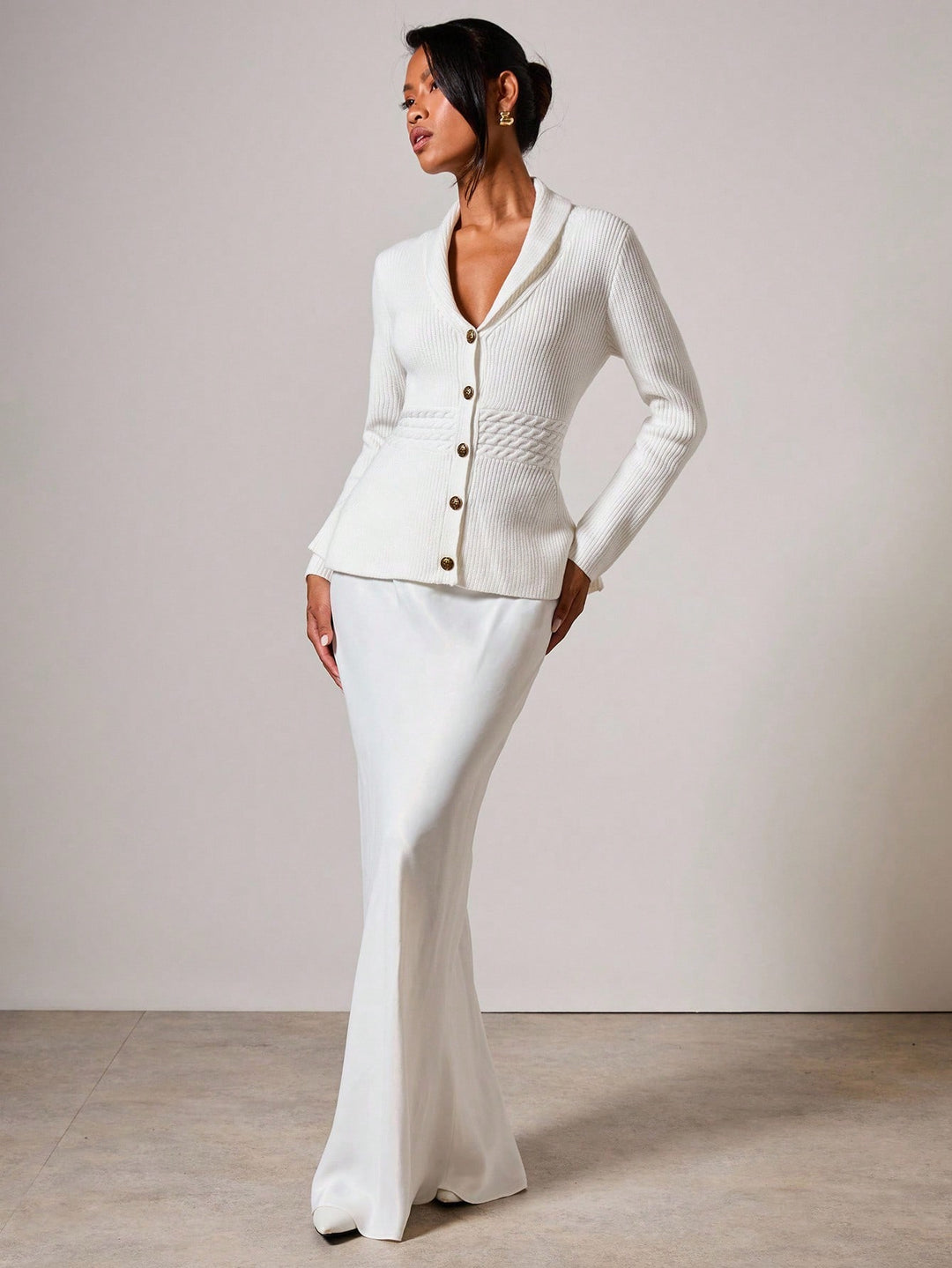Cardigan SHEIN, alb