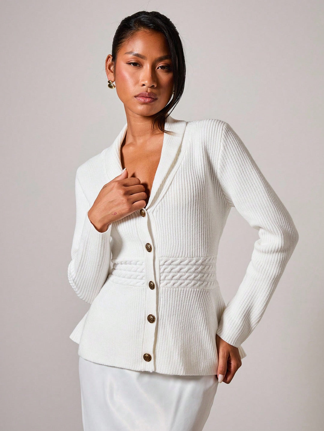 Cardigan SHEIN, alb
