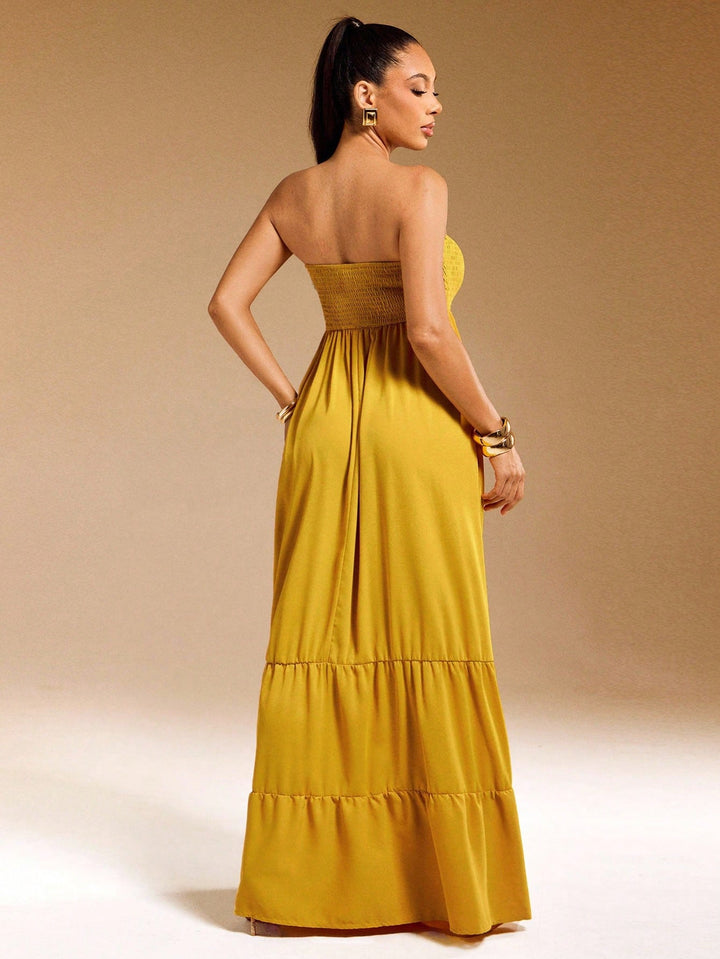 Rochie maxi SHEIN, galben