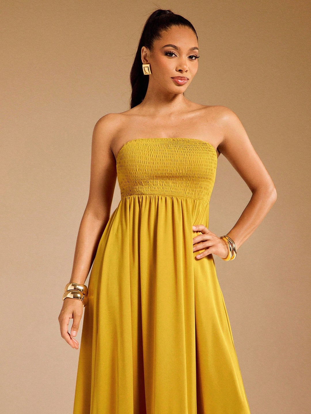 Rochie maxi SHEIN, galben
