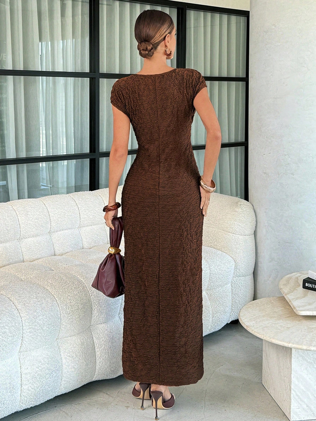 Rochie maxi SHEIN, maro