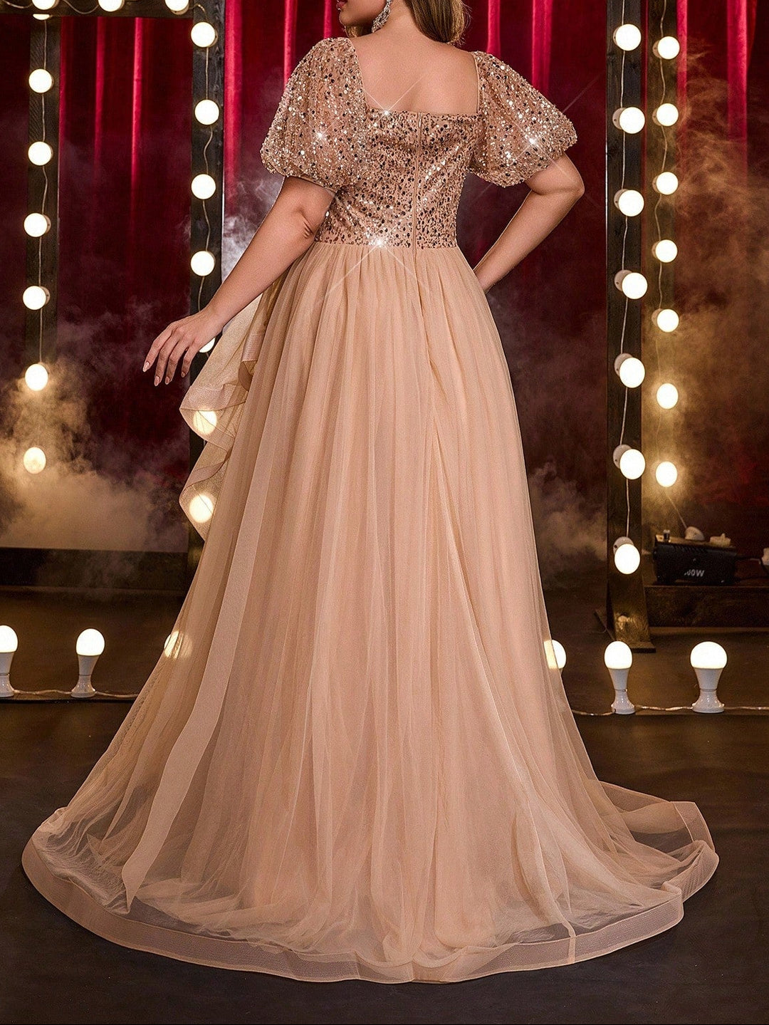Rochie maxi SHEIN, roz piersică