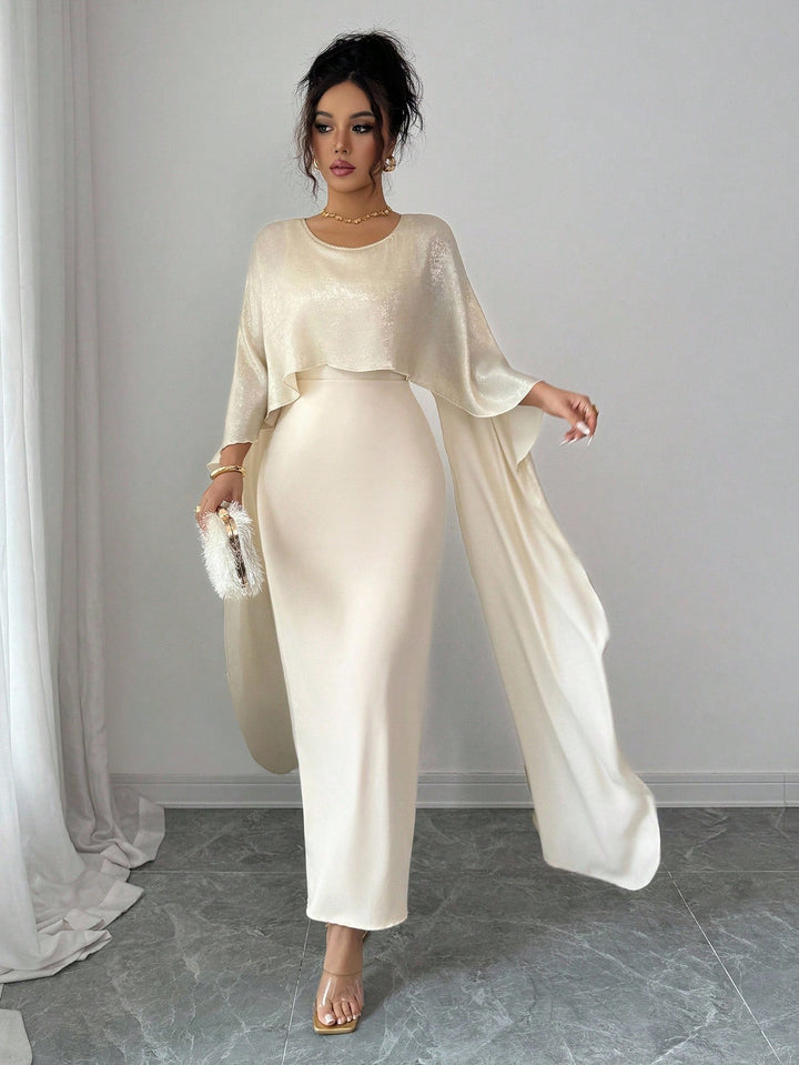 Rochie maxi SHEIN, crem