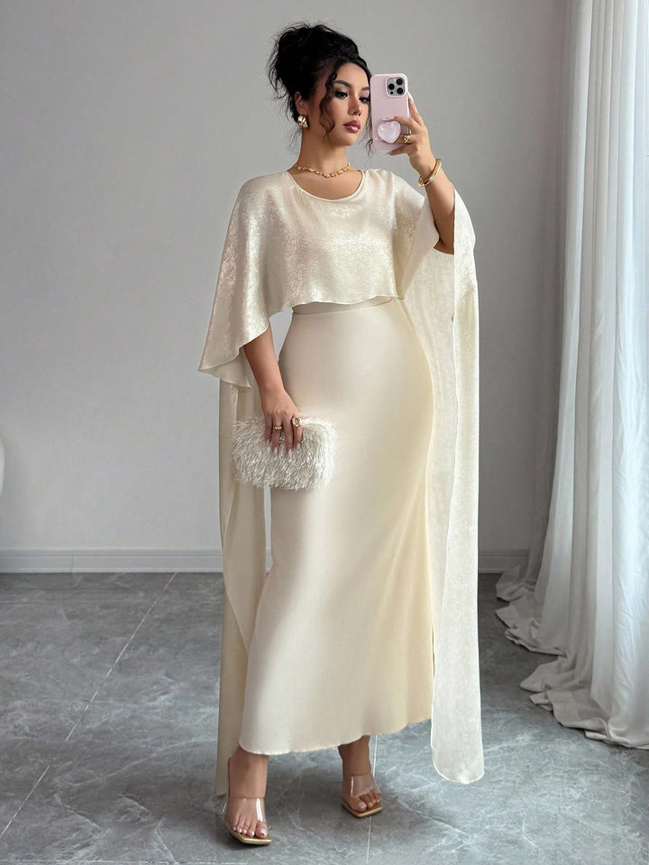 Rochie maxi SHEIN, crem