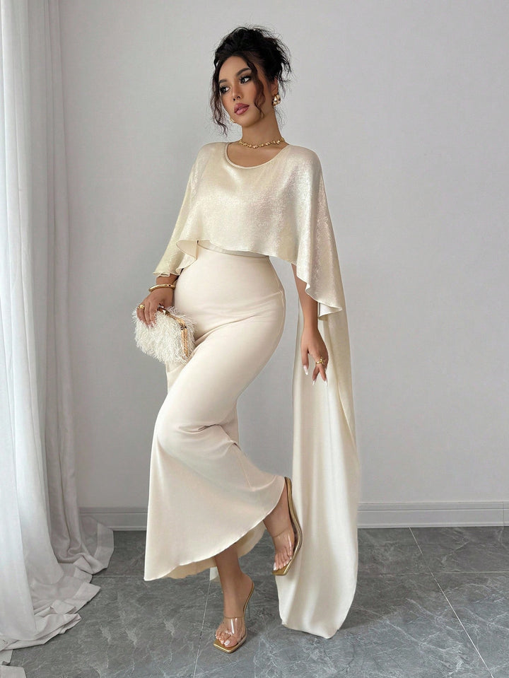 Rochie maxi SHEIN, crem