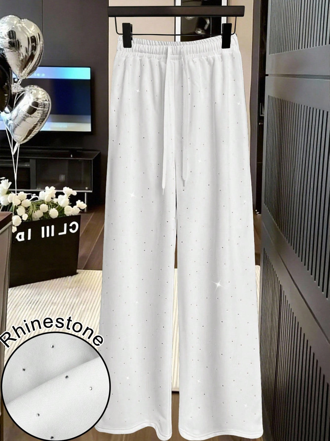 Pantaloni SHEIN, alb