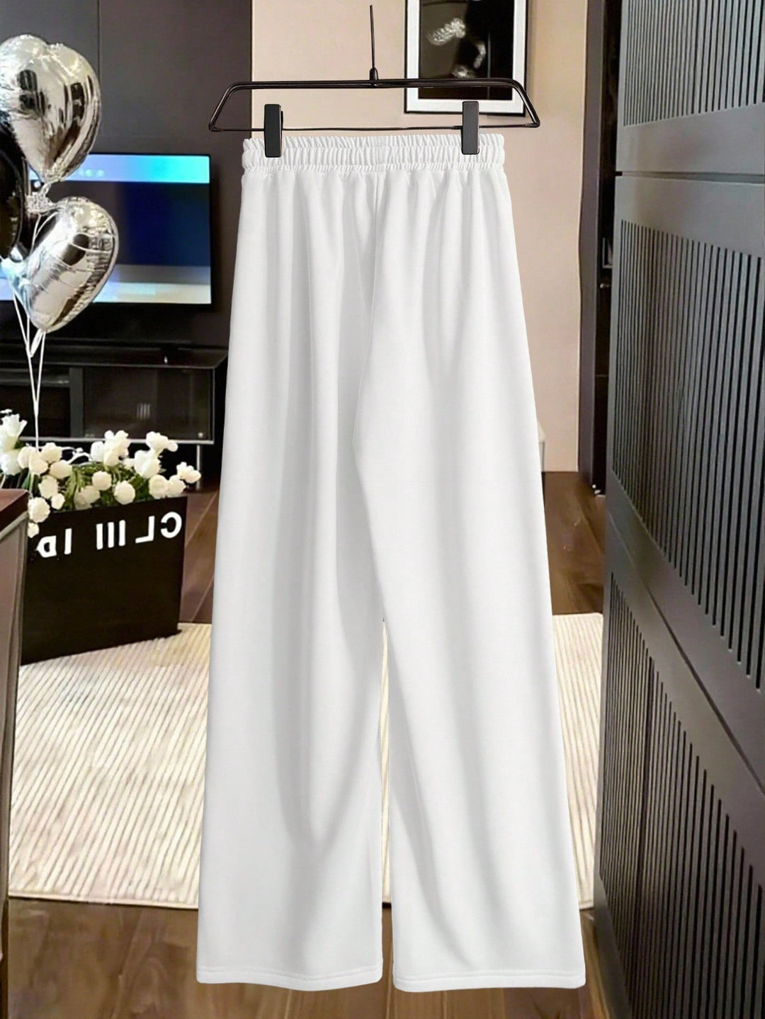 Pantaloni SHEIN, alb