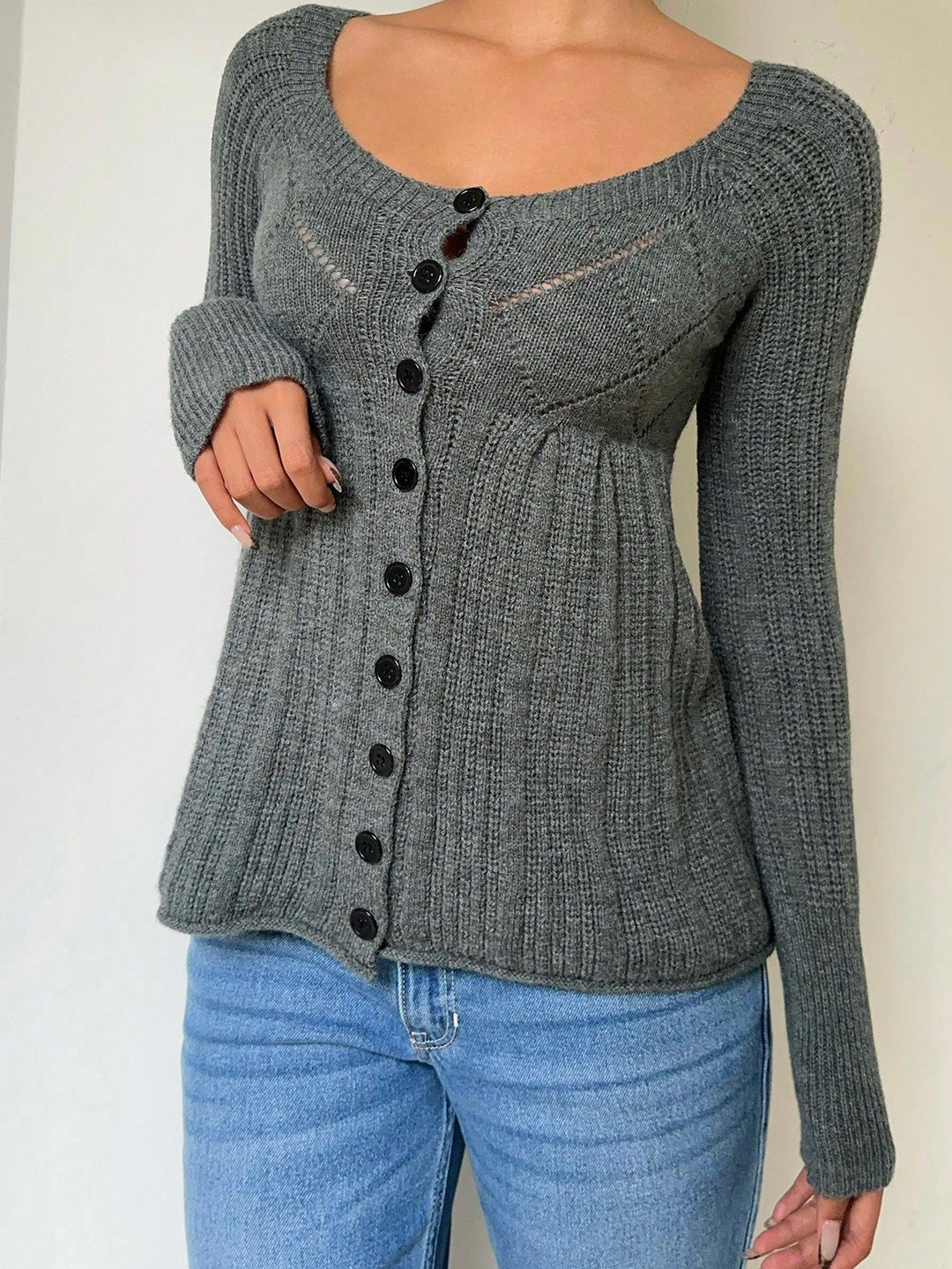 Cardigan SHEIN, gri
