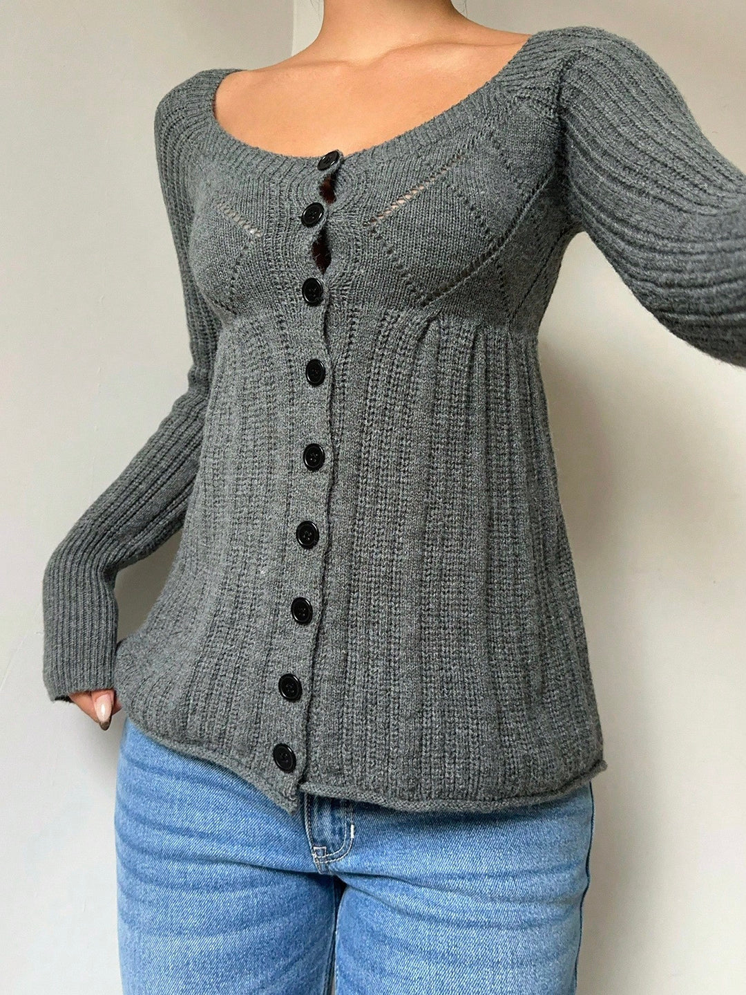 Cardigan SHEIN, gri