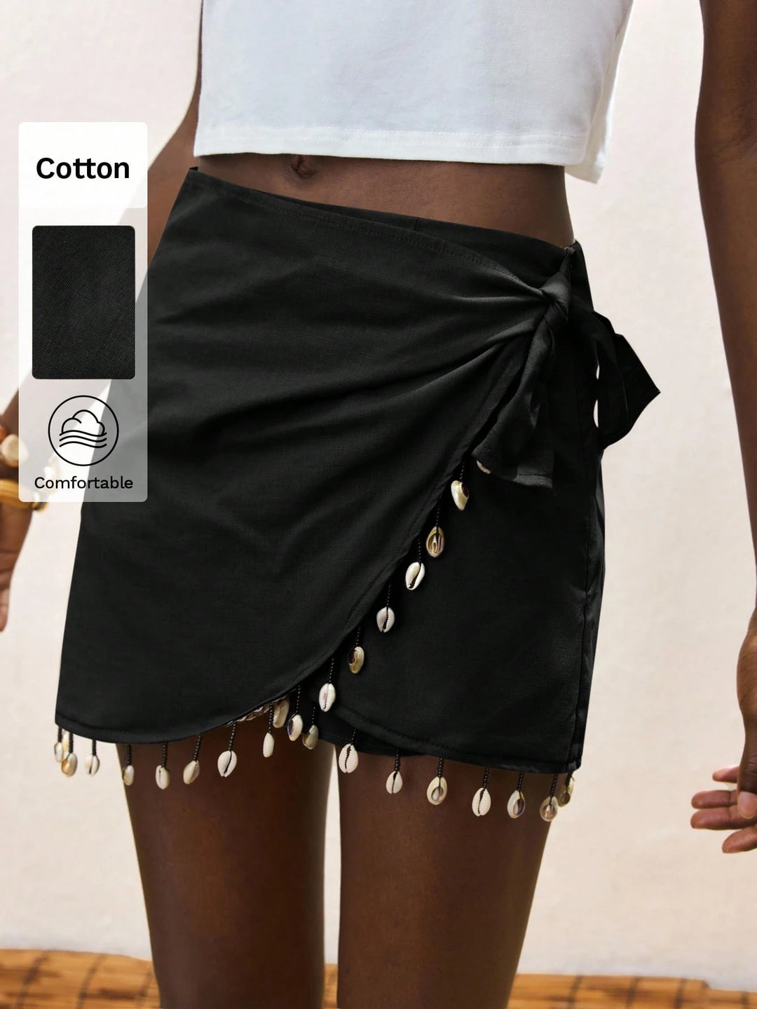 Fustă pantalon Shein, negru