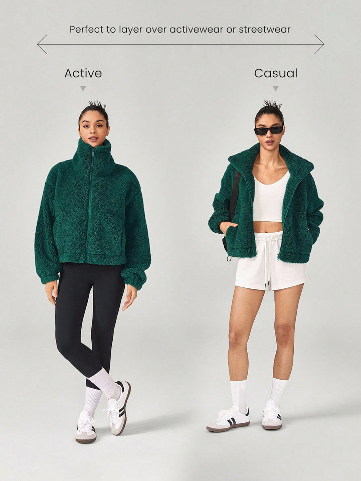 Jachetă sport SHEIN, verde