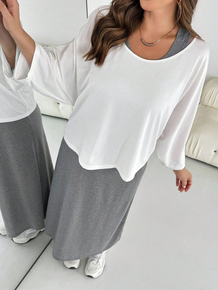 Set rochie și bluză SHEIN, mix culori