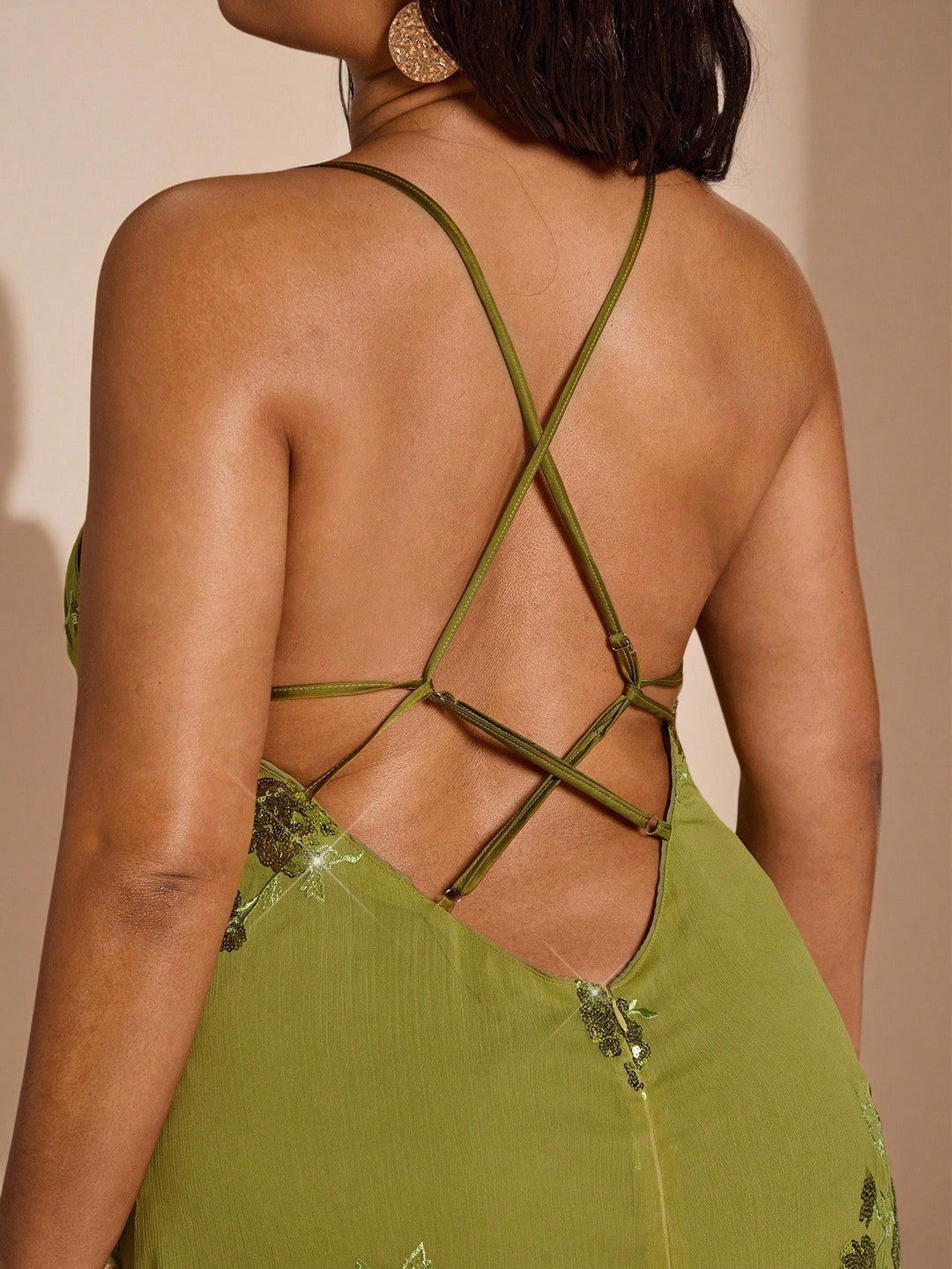 Rochie mini Shein Curve+, verde