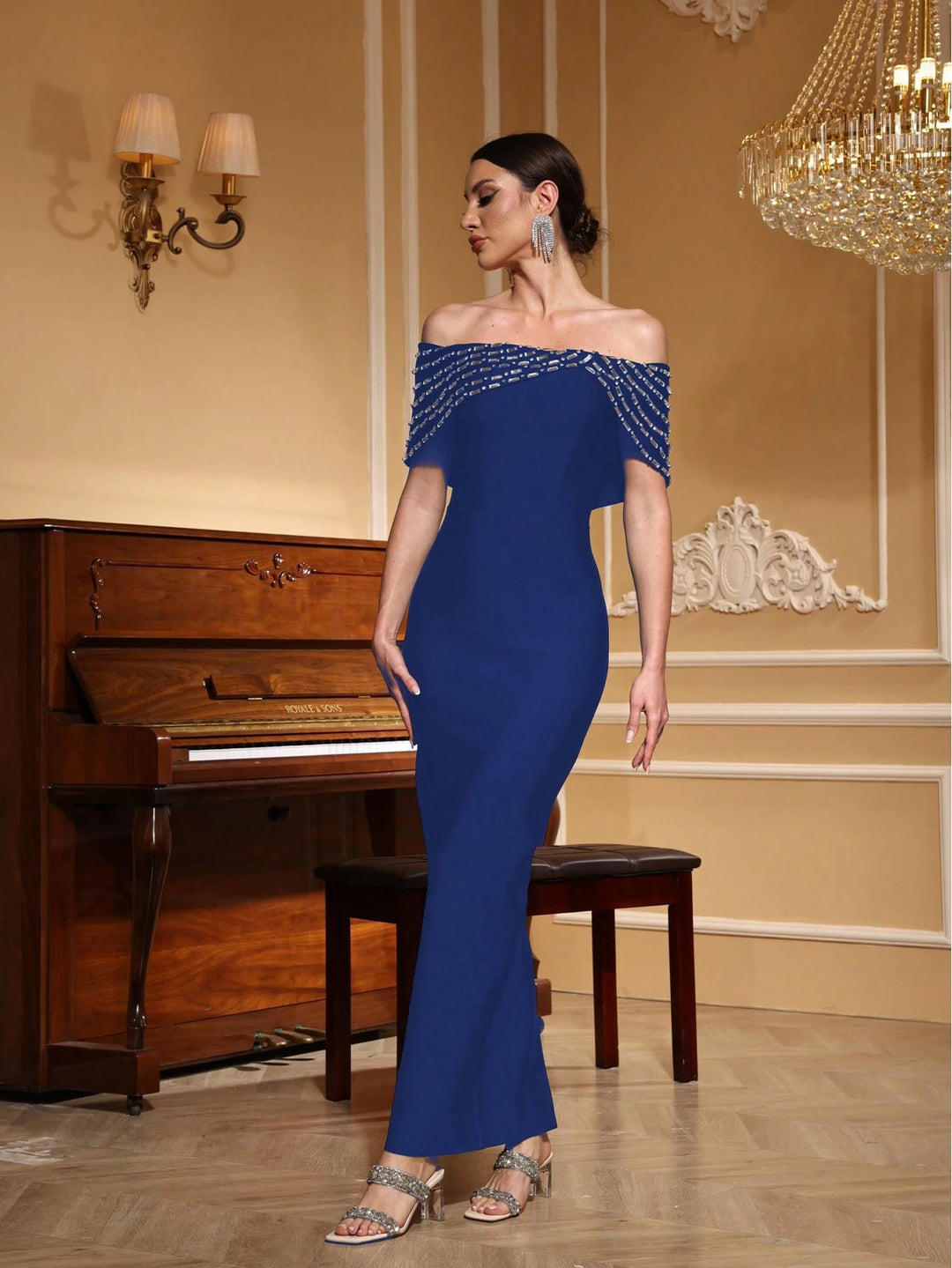 Rochie de ocazie SHEIN, albastru