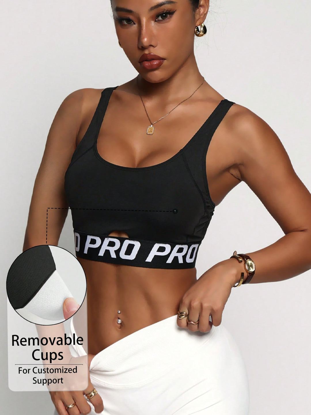 Bustieră sport SHEIN, negru