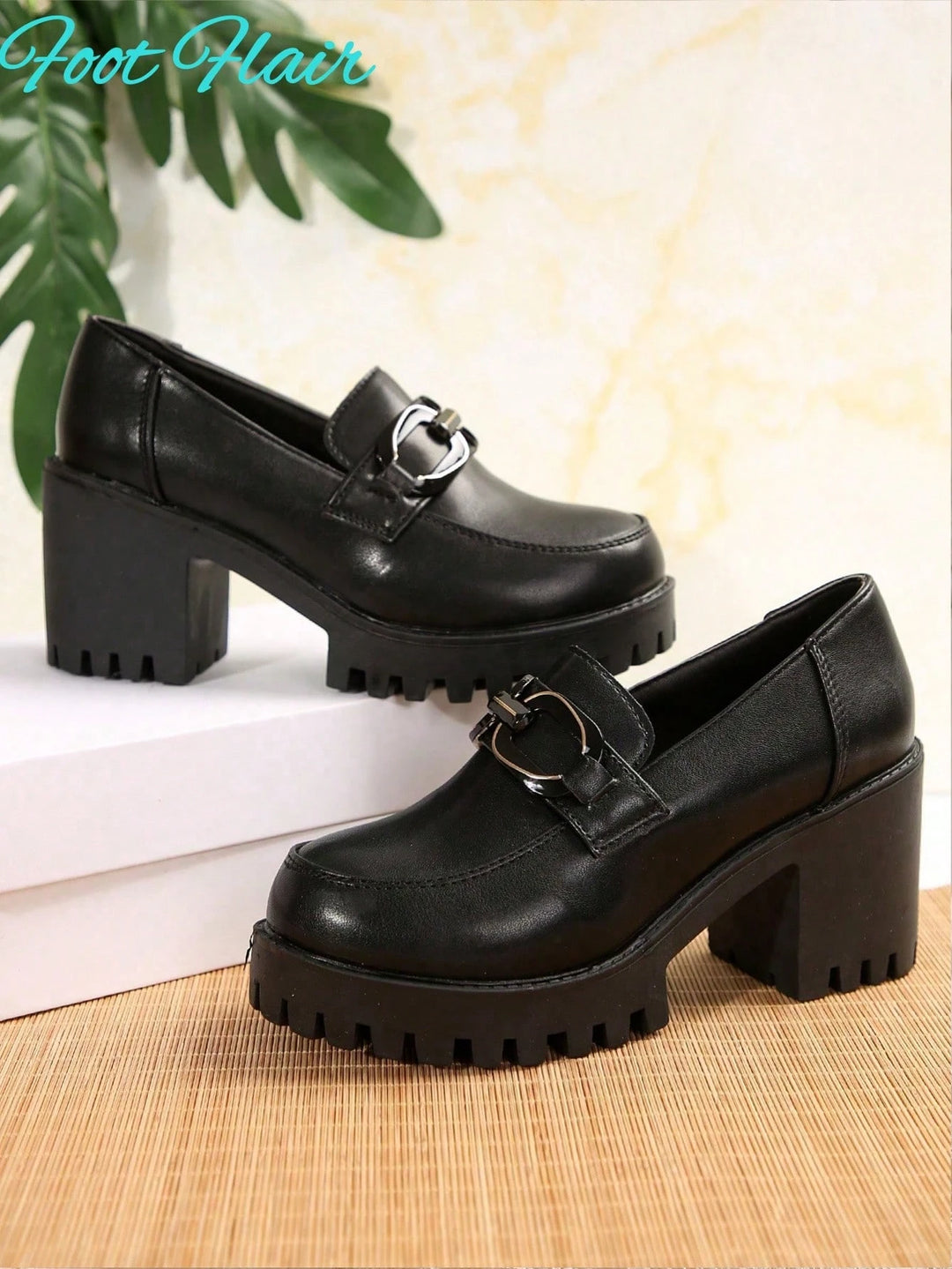 Pantofi cu toc SHEIN, negru