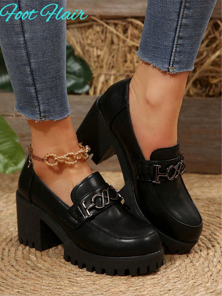 Pantofi cu toc SHEIN, negru