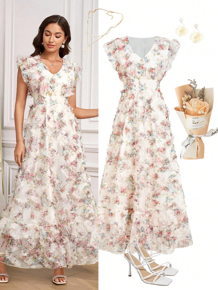 Rochie maxi SHEIN, mix culori
