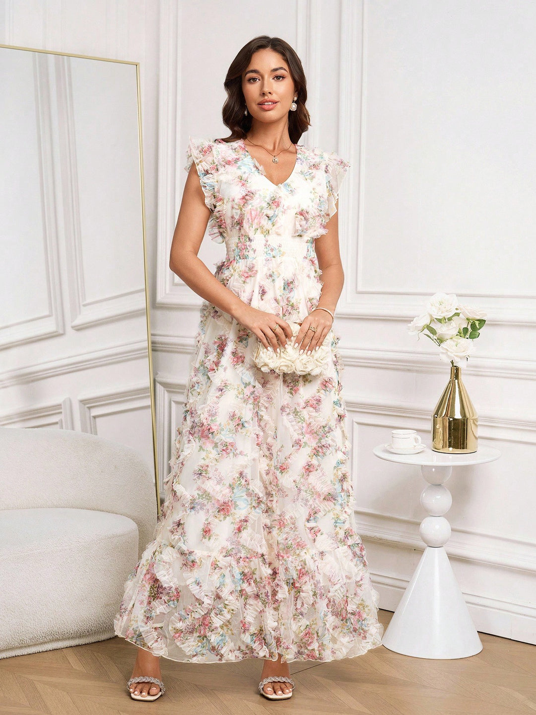 Rochie maxi SHEIN, mix culori