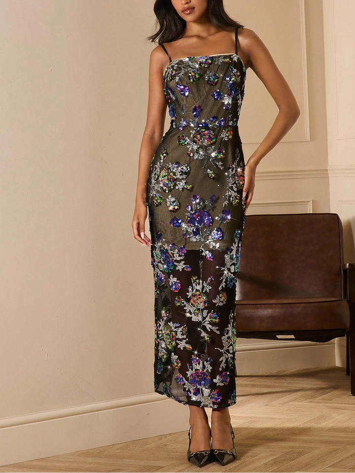 Rochie maxi Shein, mix culori