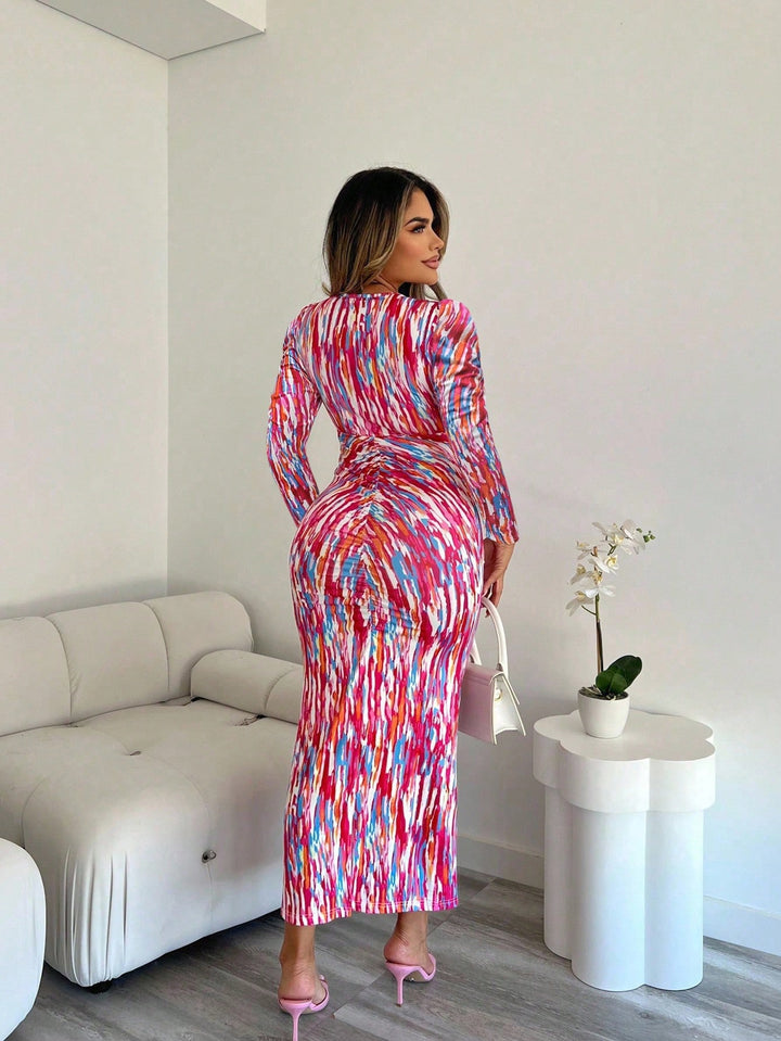 Rochie midi SHEIN, mix culori