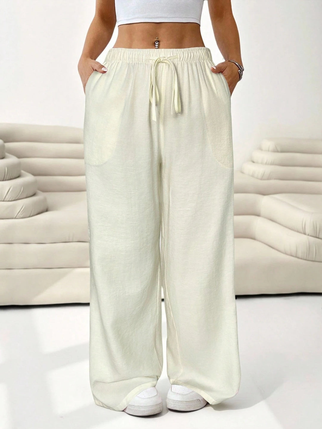 Pantaloni SHEIN, galben