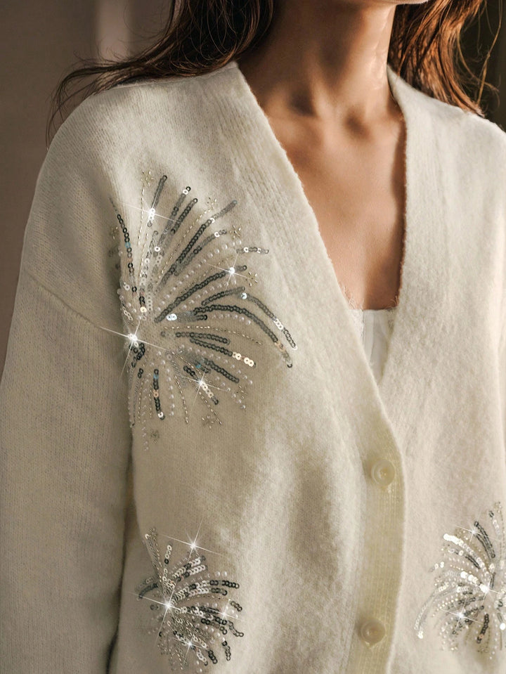 Cardigan SHEIN, crem