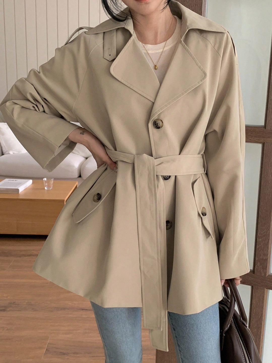 Trench SHEIN, bej